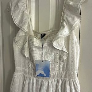 Majorelle White Lace Ruffled Top